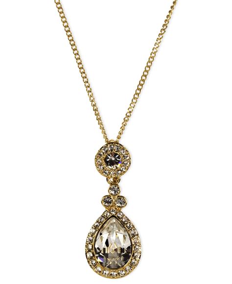 givenchy gold necklace with diamond|givenchy gold tone necklace.